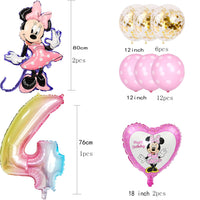 13 x Brand New Minnie Balloon Kit for 4 Year Old Girl Kids Birthday Party Decoration with Happy Birthday Banner, Minnie Kids 3rd 4th Birthday Supplies for Girls Baby Shower and Celebrations - RRP €249.6