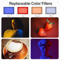 1 x RAW Customer Returns EMART 2 Pack Photo Light LED Video Light Photography 5500K LED Video Light with Tripod, Color Filters, Dimmable Photo Lamp for Product Photography, Macro Shots, with EU Plug - RRP €32.56