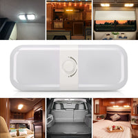 1 x RAW Customer Returns SUPAREE LED ceiling light 12V motorhome with switch caravan ceiling light 12V dimmable motorhome LED interior lighting 12V for RV camping car truck caravan motorhome boat 1pcs  - RRP €25.99