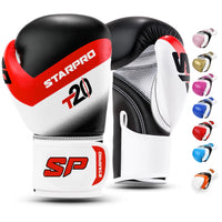 1 x Brand New Starpro Premium PU Leather Boxing Gloves for Women and Men - Boxing, Sparing, Muay Thai, Kickboxing and Punching Bag Training Gloves - Various Colors - 8oz 10oz 12oz 14oz 16oz - RRP €34.99