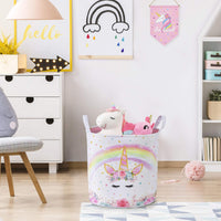 1 x RAW Customer Returns Unicorn Laundry Hamper - Foldable Storage Laundry Baskets Storage Basket Storage Container Kids Baby Gift Baskets Toys Clothes Shoes Bedroom Home Organizer Chests Crates - RRP €21.48