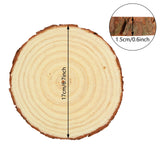 1 x RAW Customer Returns GOYADA wooden discs 8 pieces wooden discs for crafts 16-18 cm, thickness 15 mm, wooden log discs, tree discs decoration for art, wedding and Christmas, craft decorations - RRP €22.99