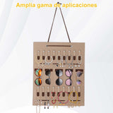 1 x Brand New mumisuto Hanging Jewelry Organizer, Wall Mounted Foldable Felt Jewelry Storage Organizer, Wall Hanging Jewelry Holder for Ring Earring Bracelet Sunglasses - RRP €19.2