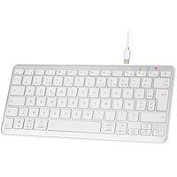 1 x RAW Customer Returns Qulose Wireless Bluetooth Keyboard 8 - RRP €20.4