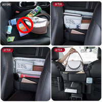 2 x Brand New ALLILUYAA Car Storage Bag, Handbag Holder Car Between the Seats, PU Material, Odorless and Removable, Car Seat Organizer for Liner Pet Children Barrier Car Net Bag Wallet - RRP €40.6