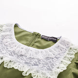 3 x Brand New Women s Medieval Dress Neckline with Lace A-Line Victorian Graduation Dresses Light Gray Green XXL - RRP €60.48