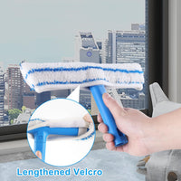 1 x RAW Customer Returns Mitclear window cleaner set 30cm , silicone window squeegee microfiber window wiper, professional window cleaning set for bathroom, shower, car, glass - RRP €11.11