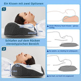 1 x RAW Customer Returns Orthopedic pillow, pillow for neck pain made of memory foam, ergonomic pillow, anti-snoring pillow for optimal support, neck pillow, pillow for side, back and stomach sleepers - RRP €42.99