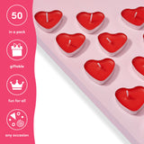 1 x RAW Customer Returns THE TWIDDLERS - 50 pieces heart-shaped tea lights - 4 cm, mini candles smoke-free tea lights for Mother s Day, anniversary and birthday decorations, romantic candle - RRP €9.08