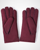 1 x Brand New YISEVEN Women s Classic Lamb Gloves Shearling Thick Winter Gloves Leather Gloves Lined Lambskin Gloves Leather Finger Gloves Women s Gloves Fur Gloves Gifts Wine Red M - RRP €27.6