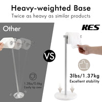 1 x RAW Customer Returns KES Floor Standing Toilet Paper Holder with White Marble Base Floor Standing Toilet Roll Holder Floor Standing Toilet Paper Roll Holder Brushed SUS304 Stainless Steel, BPH284S1-2 - RRP €38.99