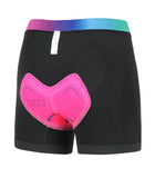 1 x Brand New ZLRS Cycling Underpants Women s Cycling Shorts Padded 4D Breathable Cycling Shorts Underwear Cycling Underpants Cycling Briefs Bicycle Underpants Rainbow Colors M - RRP €20.16