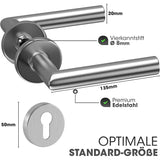 1 x RAW Customer Returns Vellure door handle set made of  including drilling Door  for interior doors set - door fittings - door  for interior doors - door handle set for interior doors for apartment entrance doors  - RRP €20.16