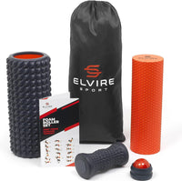 1 x RAW Customer Returns ELVIRE SPORT Muscle Massage Roller Soft Foam, Foot Massage Ball Relieves Back, Leg and Plantar Fasciitis Pain Yoga, Pilates - RRP €34.99