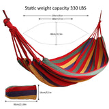 1 x RAW Customer Returns Hammock Outdoor Cotton For 1 Person 190 x 80 cm, Load Capacity up to 150 kg Portable with Carrying Bag, Single Swing Bed in Beach, Terrace, Porch, Garden or Backyard Lounging - RRP €17.7