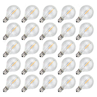 1 x RAW Customer Returns G40 replacement light bulbs, 25 pieces 0.6 W 2200 k warm white tungsten Edison light bulbs, E12 light bulb, for balcony porch party patio lighting wedding balcony decoration, 220-240 voltage - RRP €23.84