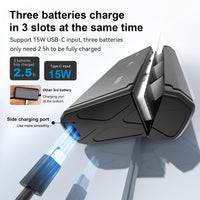 1 x RAW Customer Returns TELESIN 2 Pack Enduro Battery and 3 Slot Battery Charger for Go Pro Hero 12 11 10 9, Low Temperature Suitable, Pocket Size Charger, Quick Charge, Power Query, with 2 TF Card Storage, Accessories - RRP €52.99