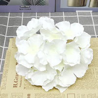 1 x RAW Customer Returns FagusHome 30 pieces artificial hydrangea flower heads 20 cm artificial flower heads with long stems fake flowers in white for decoration - RRP €24.19