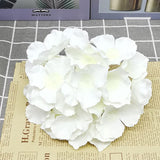 1 x RAW Customer Returns FagusHome 30 pieces artificial hydrangea flower heads 20 cm artificial flower heads with long stems fake flowers in white for decoration - RRP €24.19