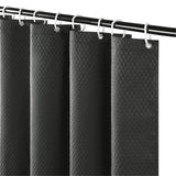 1 x RAW Customer Returns Furlinic shower curtain extra length 180x210 for bathtub and bathroom, heavy bathroom curtain made of fabric, water-repellent, washable, anti-shcimmel shower curtains with 12 shower rings, waffle pattern, dark grey. - RRP €27.99