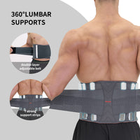 1 x RAW Customer Returns PROIRON Breathable Lumbar Support Belt with 7 Supports, Sports Support Belt, Pain Relief, Posture Corrector-M - RRP €19.22