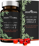 1 x RAW Customer Returns MOUNT NATURAL Krill Oil - 1180mg with high dose of Omega-3 EPA, DHA, choline and astaxanthin - Higher quality than fish oil capsules due to phospholipid - Laboratory tested in Germany 60 capsules 49.5g - RRP €33.53