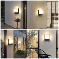 1 x RAW Customer Returns Lightsjoy LED wall light outdoor IP65 outdoor light wall outdoor lamp warm white outdoor wall light modern wall lamp waterproof outdoor lighting aluminum for outdoor area outdoor wall light hallway stairwell - RRP €32.99