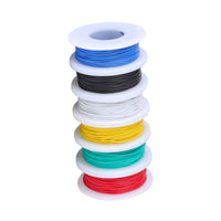 1 x RAW Customer Returns TUOFENG 28 awg solid wire solid wire set-6 different colored 15 meter spools 0.08 mm jumper wire - connect cable set - RRP €19.01