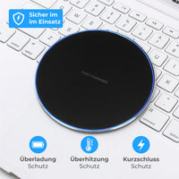 2 x RAW Customer Returns Nuvance Wireless Charger 15W, wireless charger, cable included, induction charger, Qi charging station, for iPhone and Samsung - RRP €30.14