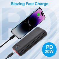 1 x RAW Customer Returns JIGA Power Bank 27000mAh 22.5W External Battery PD 20W USB C Power Bank with Flashlight, Portable Charger Compatible with iPhone 15 14 13 12 Pro Samsung Huawei iPad - RRP €33.95