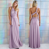 1 x RAW Customer Returns Women s Elegant Bridesmaid Dress Multiway V-Neck Backless Party Dress Sleeveless Off Shoulder Floor Length Cocktail Dress Summer Dress Formal Festive Evening Dress Prom Ball Gown Purple XS - RRP €39.0