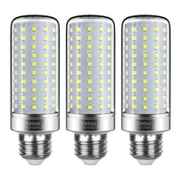 1 x RAW Customer Returns tebio LED Silver Corn Bulbs E27 25W 200W Incandescent Equivalent Non-dimmable 6000K Cool White 2500LM Medium Edison Screw Candle Bulb, 3-Pack - RRP €22.22