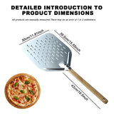 1 x RAW Customer Returns Pizza peel perforated, 12 inch perforated pizza shovel pizza lifter and bread peeler with anti-scalding handle, pizza lifter made of hard anodized aluminum for homemade pizza, bread, cake - RRP €21.99