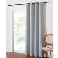 1 x RAW Customer Returns PONY DANCE Indoor Curtains Modern Curtains - Thermal Insulating Blackout Curtain Cold Curtains for Living Room Bedroom for Window with Rings 1 Piece L 132 x H 210 cm, Light Grey - RRP €23.95