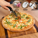 1 x RAW Customer Returns SOUTHGATE Perforated Peel and Pizza Cutter - Set of 2 Pizza Peel Hard Anodized Aluminum Stainless Steel Removable Non-Stick 30 x 35cm, Large Pizza Knife 8.5 x 24cm - RRP €37.3