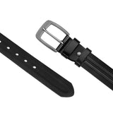 2 x Brand New quipuda leather belt men s black, Italy genuine leather, solid belt men s leather for men s jeans - RRP €55.2