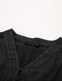 1 x RAW Customer Returns SCARLET DARKNESS Women s Medieval Lace Blouse, Black, M - RRP €44.99