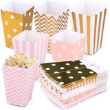 1 x RAW Customer Returns jsysj 60 Pieces Popcorn Boxes, Children s Small Striped Popcorn Bags, Paper Candy Bar Bag, Party Paper Bag, Snack Box for Home, Wedding, Movie Night or Party - RRP €14.89