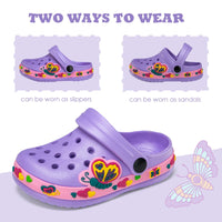 1 x RAW Customer Returns Hitopteu Children s Clogs Dinosaur Garden Shoes Slippers Garden Clogs Purple EU 28 - RRP €18.99