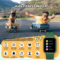 1 x RAW Customer Returns kids Smartwatch for boys and girls, IP68 waterproof children s fitness activity tracker watch, heart rate sleep monitor, 19 sports modes, pedometer, children s gifts for teenagers aged 6 and over green  - RRP €37.99