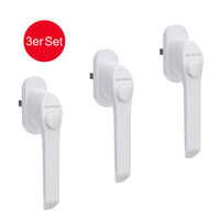 1 x RAW Customer Returns SCH CO window handle with push button Pack of 3 Window handle with locking button as child safety and burglary protection - from the brand manufacturer Sch co - RRP €72.69