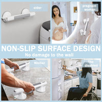 1 x RAW Customer Returns LORESJOY shower handle suction cup - plastic bathtub handle - no drilling - stand-up aid extra handle bar non-slip handgrip mobile grab bar portable bathtub handle - children and seniors - RRP €26.49