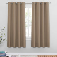 1 x RAW Customer Returns PONY DANCE Opaque curtains with eyelets, thermal curtain, children s room curtains, opaque blackout curtain, set of 2, H 158 x W 132 cm, cappuccino - RRP €32.33