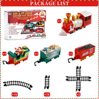 1 x RAW Customer Returns Shinybox Electric Train Set for Children, Christmas Train with Lights, Sounds, Christmas Train Around the Tree, Battery Operated Christmas Train Set, Christmas Train Sets for Under the Tree B  - RRP €20.99