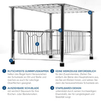 1 x RAW Customer Returns Joeji s Sink Organizer Kitchen Cabinet Organizer - Multi-purpose shelf under the sink or bathroom shelf Kitchen Organizer made of iron Drawer Basket Kitchen Organizer made of chrome - RRP €35.39