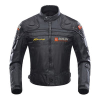 2 x RAW Customer Returns BORLENI Men s Motorcycle Jacket with Protections Windproof Motorcycle Jacket for Summer Autumn Winter Black XL - RRP €198.34