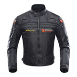 2 x RAW Customer Returns BORLENI Men s Motorcycle Jacket with Protections Windproof Motorcycle Jacket for Summer Autumn Winter Black XL - RRP €198.34