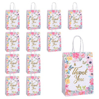 2 x RAW Customer Returns Pack of 12 bachelorette party bags gift bags with handle, team bride bags floral wedding gift bags bachelorette party paper party bags for wedding bachelorette party - RRP €21.04