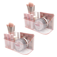 29 x RAW Customer Returns SUNFICON 2 Pack Makeup Holders Organizers Trays Cosmetic Display Case Tabletop Desktop Vanity Countertop Bathroom Wall Cabinet Medicine Storage Box Womens Ladies Girls Crystal Pink - RRP €434.71