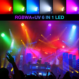 1 x RAW Customer Returns GdjRttk 18 LED Par Spotlight RGBWA UV 6 IN 1, 105W LED Stage Light Party Light Adjustable ZOOM Supports DMX for Dancing Wedding Club Concert Bars Show - RRP €90.74